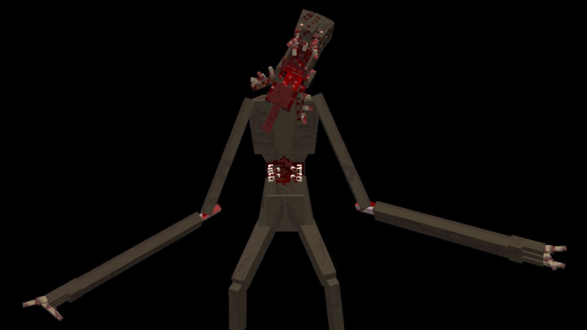 The Corpse Stalker also adds a scary cave entity (Image via CurseForge/ Flamc04)